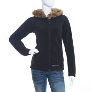 Marmot XS Furlong Black/ Faux Fur Soft Shell Hooded Jacket MINT!!